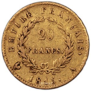 20 francs or 1815 A revers
