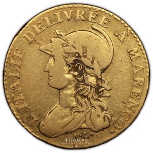 20 francs or marengo obverse gold an 9