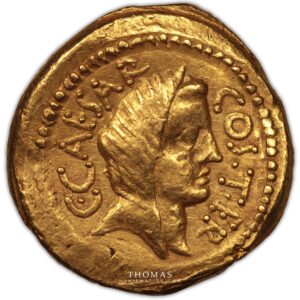 aureus cesar or avers gold obverse