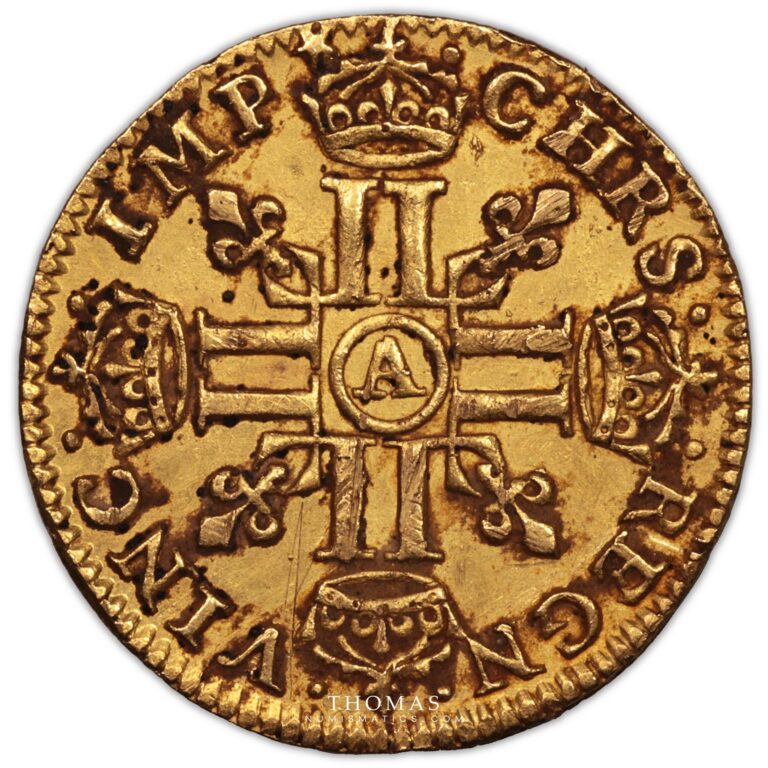 demi louis xiii 1641 A reverse gold
