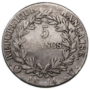 Napoléon Ier – 5 Francs An 14 U Turin – 45112 exemplaires avers