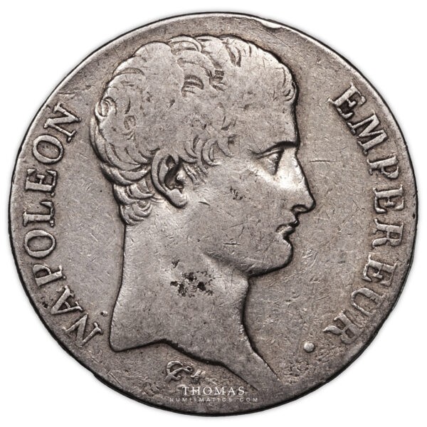 Napoléon Ier – 5 Francs An 14 U Turin – 45112 exemplaires revers