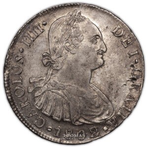 Perou – Charles IV – 8 Reales 1802 Lima avers