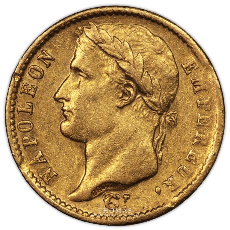 20 francs or napoleon I - 1813 Q Perpignan obverse gold