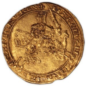 Charles V – Franc à cheval or avers