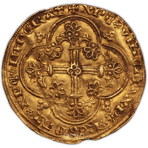 Charles V – Franc à cheval or reverse gold