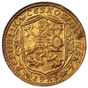 ducat or 1925 MS 60 -1-2 gold reverse