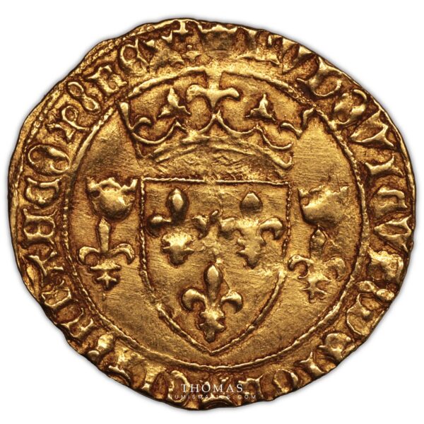 Louis XI – Ecu d’or à la couronne – Montpellier obverse gold