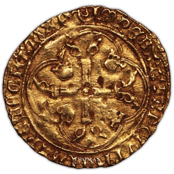 Louis XI – Ecu d’or à la couronne – Montpellier revers