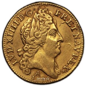 Louis XIV – gold -  Louis d’or au soleil – 1709 A Paris obverse