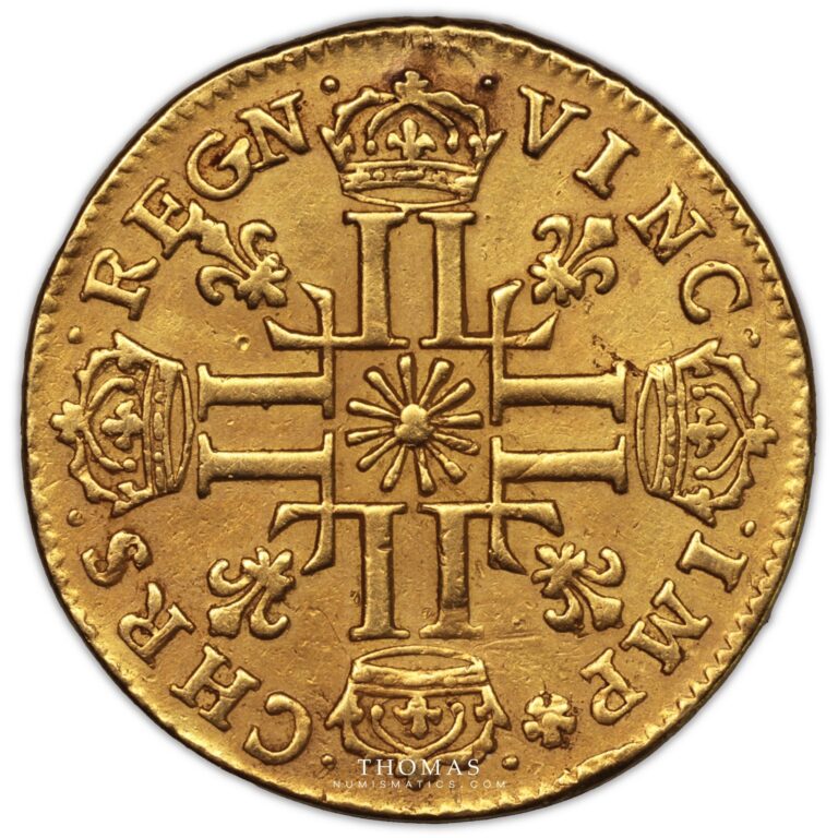 Louis XIV – gold -  Louis d’or au soleil – 1709 A Paris reverse