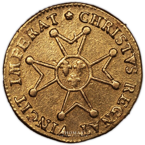 Louis XV – Louis d’or à la croix du Saint-Esprit – 1719-8 A Paris reverse gold