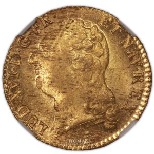 Louis XVI louis or PCGS MS 63 obverse gold