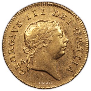 Angleterre – Georges III – 1-2 Guinée or 1809 avers