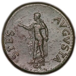 claude sesterce rome reverse