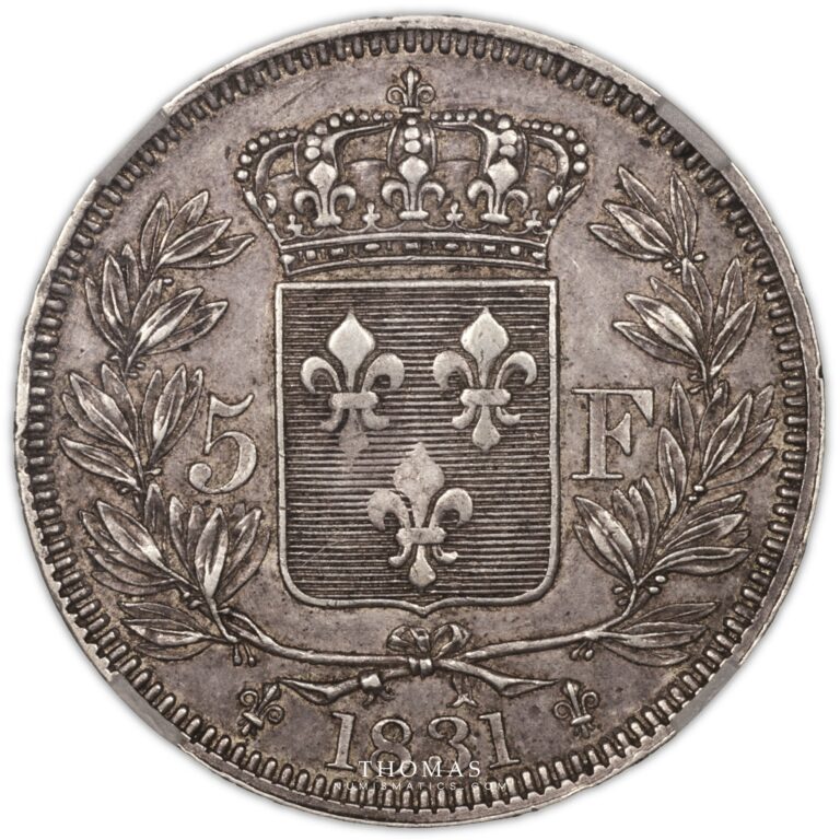 Henri V prétendant – Essai 5 francs 1831 Bruxelles – GENI SP 58 revers