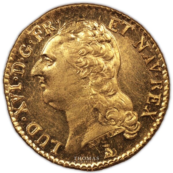 Gold Louis xvi 1786 T trésor de vendée probable obverse
