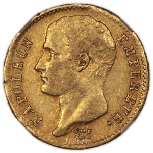 Napoleon I gold 20 francs or 1807 M toulouse obverse