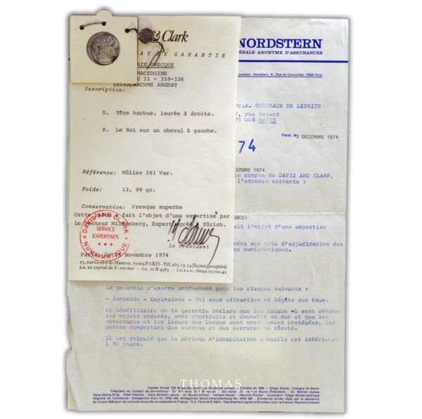 philippe II tetradrachme certificat