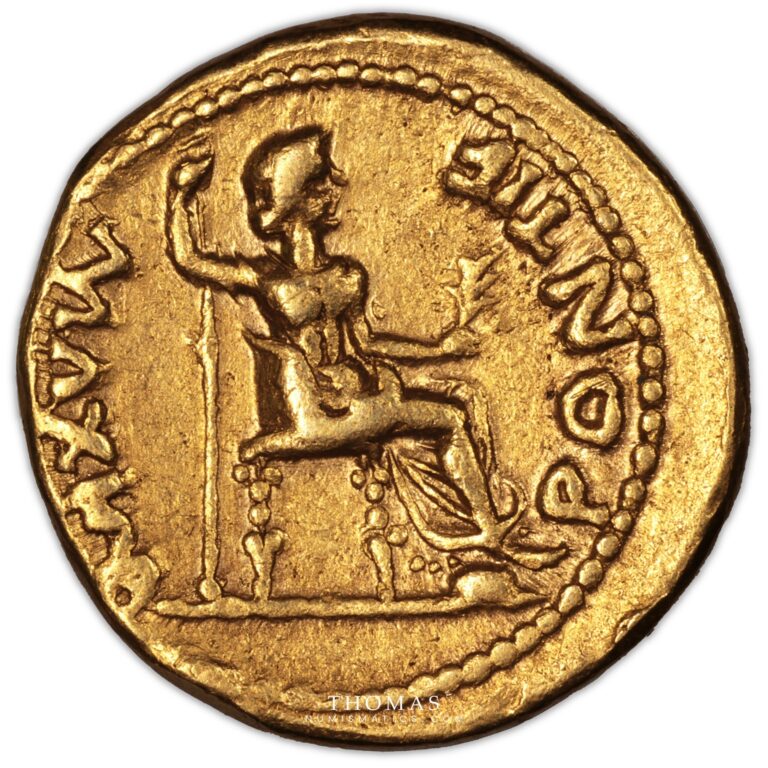 Tibère – Aureus or – Lyon – Tribute Penny-2 reverse gold