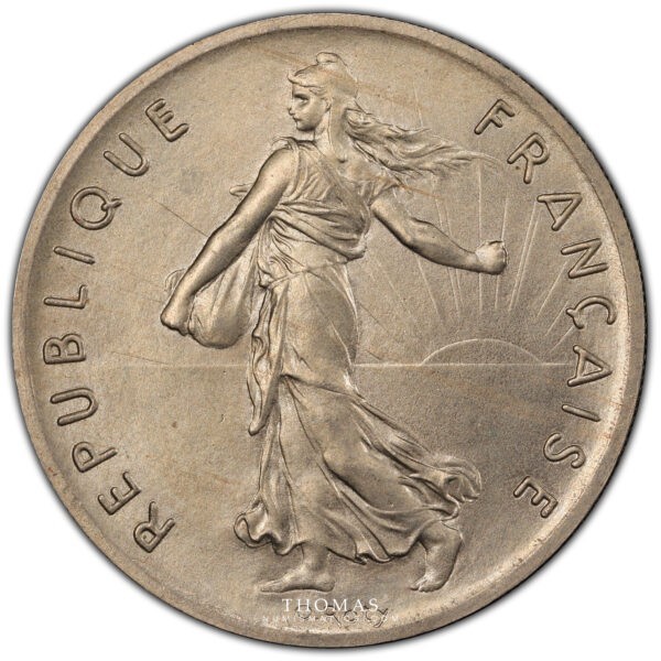 5 francs semeuse 1969 PCGS SP 66 revers