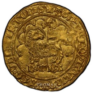 gold Charles VI agnel or MS obverse la rochelle