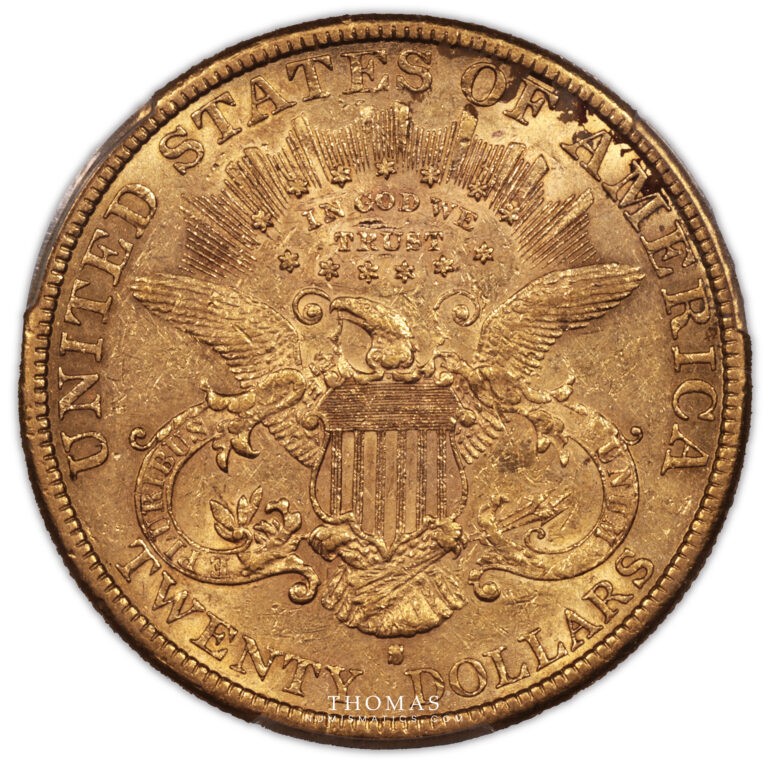 Etats-unis – 20 Dollars or 1891 S san Francisco – Liberty Head – PCGS AU 55 -2