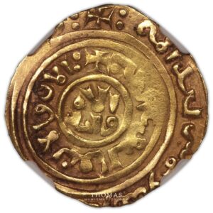 Gold Louis IX Saint-Louis – Dinar or palestine – Acre – NGC AU 55-1