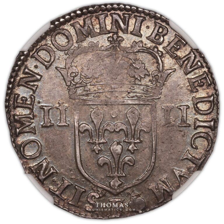 Louis XIV – Quart d’écu – 1646 F Angers – NGC MS 63 avers