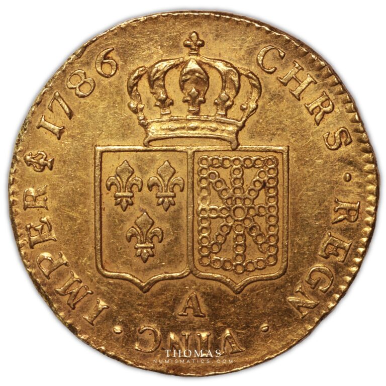 Louis XVI double louis 1786 A Paris gold reverse