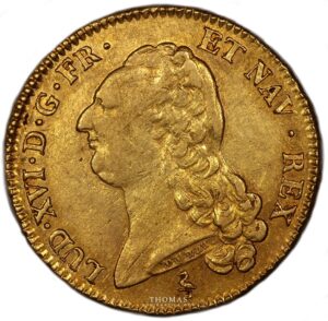 gold Double louis xvi or 1786 A Paris obverse