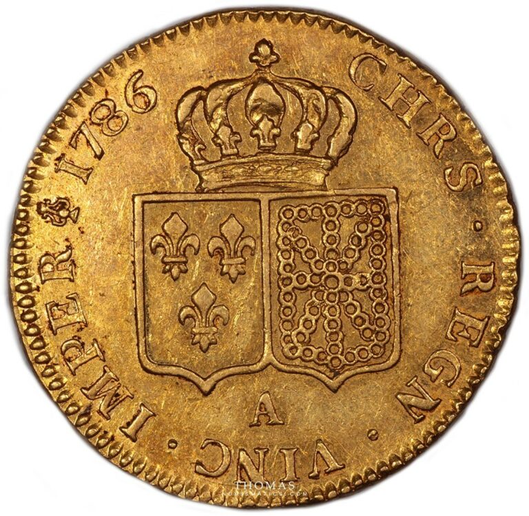 gold Double louis xvi or 1786 A Paris reverse