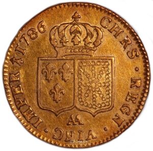 Gold Double louis xvi or 1786 AA Metz reverse
