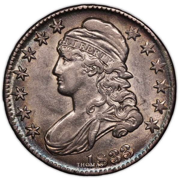États-Unis – 50 Cents Capped Bust – 1833 Philadelphie avers