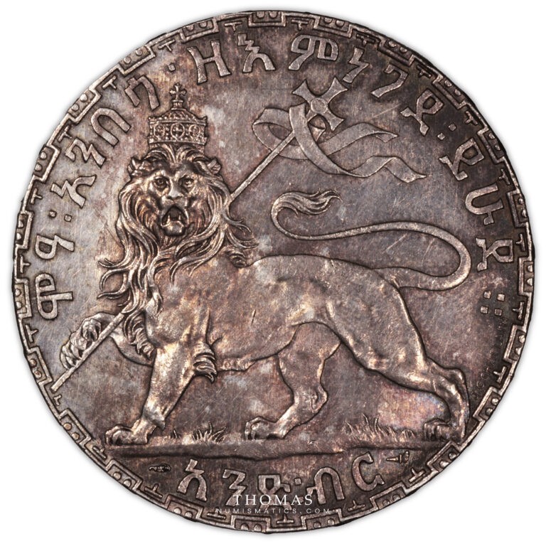 Ethiopie – Menelik II – 1 Birr 1899 – Paris revers
