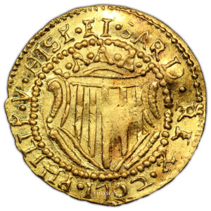 Monnaie Italie - Philippe V d'Espagne - Scudo d'or Cagliari - 1702-Avers