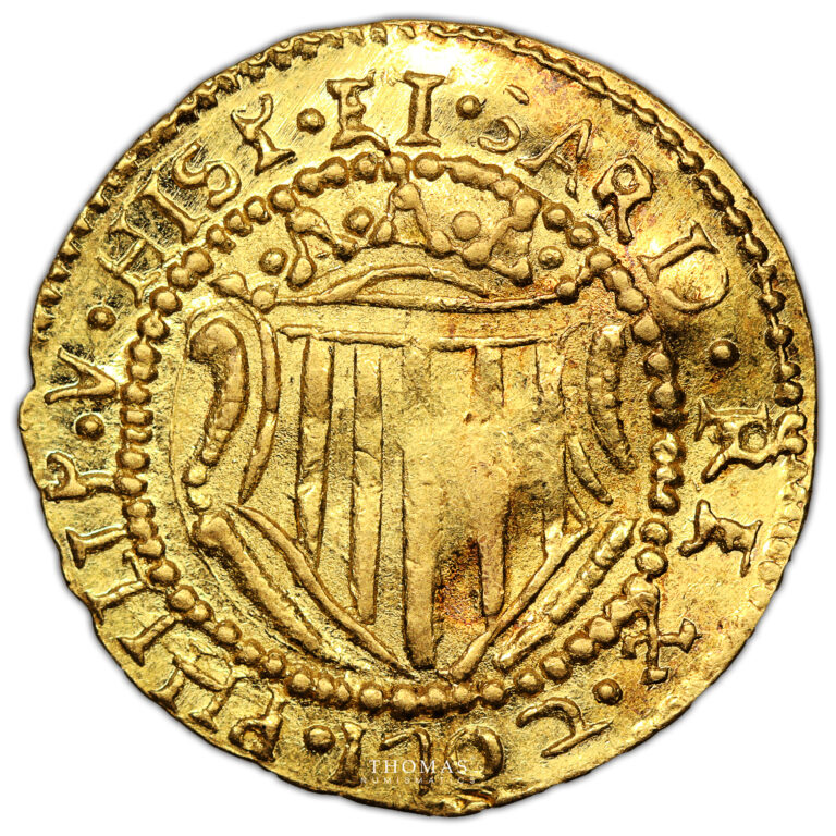 Monnaie Italie - Philippe V d'Espagne - Scudo d'or Cagliari - 1702-Avers