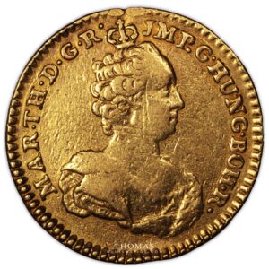 Pays-Bas Autrichiens – Marie-Thérèse – Double souverain d’or 1758 – Bruxelles obverse gold