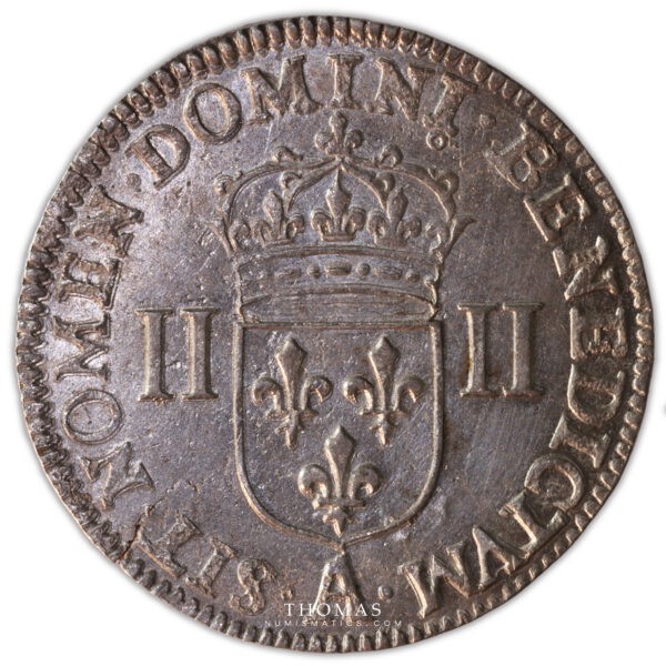 quart d'écu pour Louis XIV 1644 A
