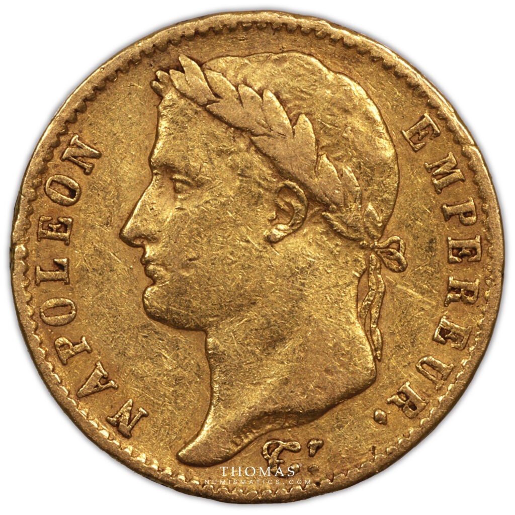 20 francs or napoleon 1815 A les cent jours avers