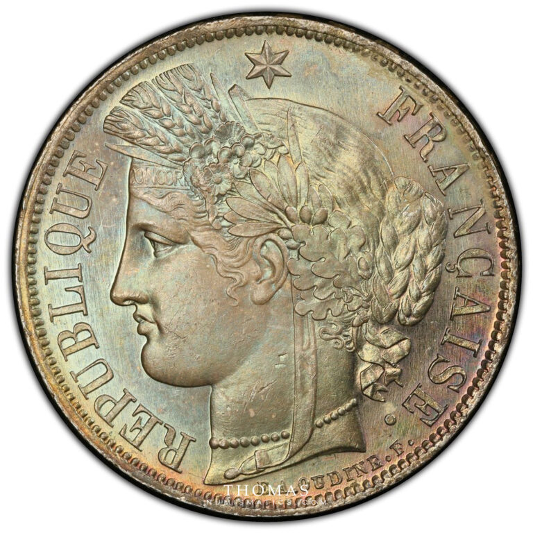 5 francs Cérès 1870 PCGS MS 65 avers