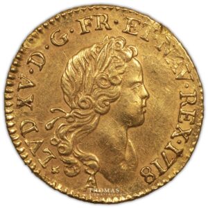 demi louis or croix saint esprit 1718 A obverse gold