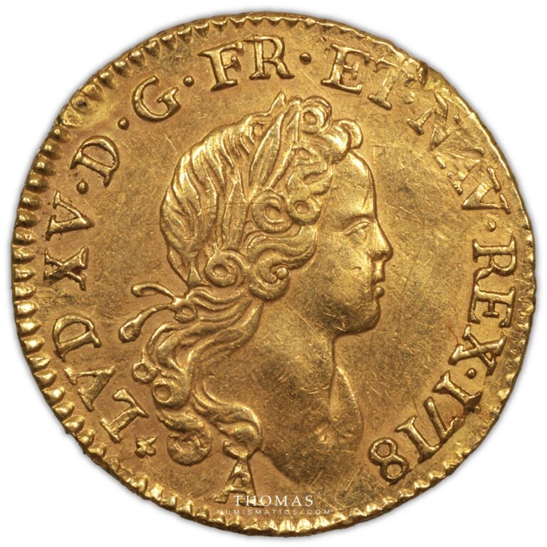 demi louis or croix saint esprit 1718 A obverse gold