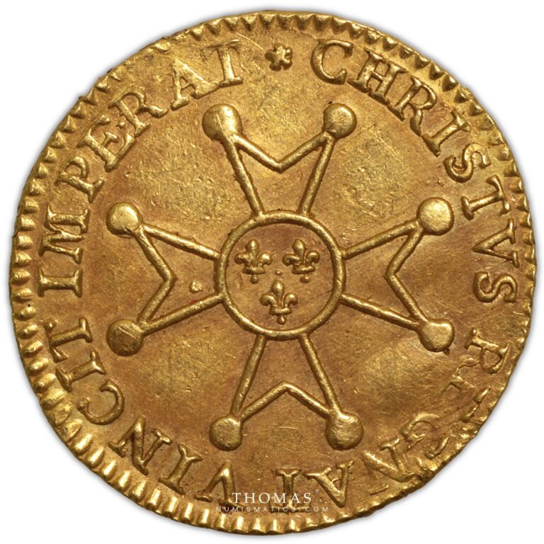 demi louis or croix saint esprit 1718 A reverse gold