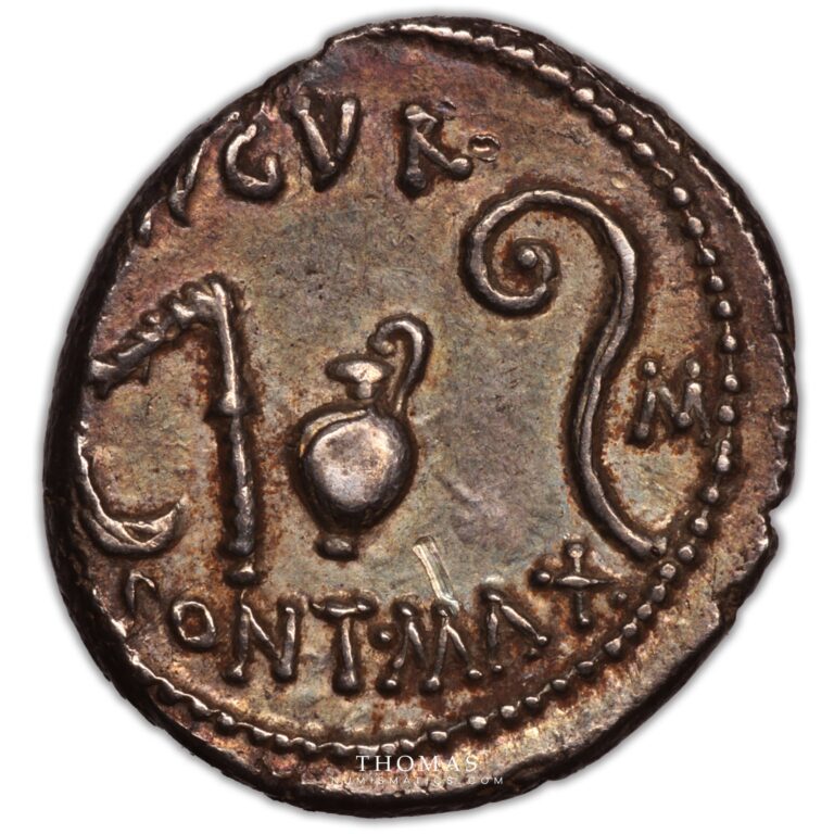 denarius Julius caesar sicilian mint reverse