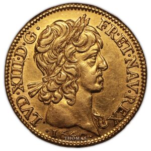 Louis or 1640 A Paris louis xiii obverse gold