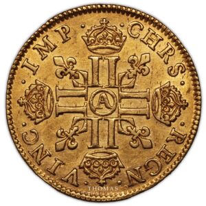 Louis or 1640 A Paris louis xiii reverse gold