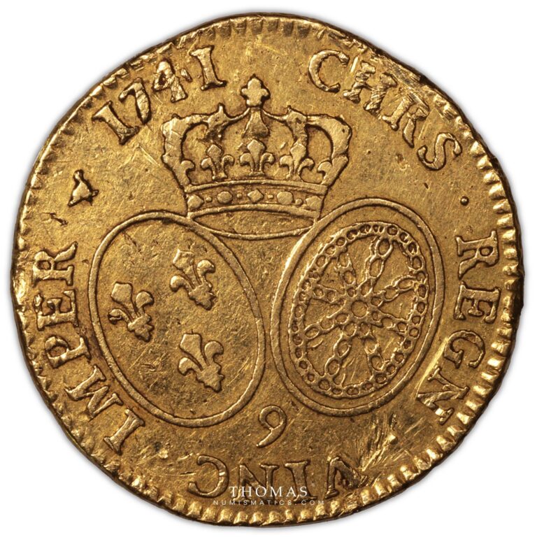 louis xv louis or bandeau 1741 rennes reverse gold