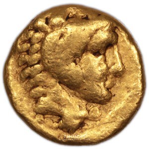 Macédoine – Huitième de Statère or – Philippe II avers