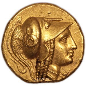 Macédoine – Statère or – Alexandre III le Grand – Amphipolis avers